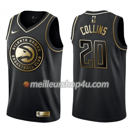 Maillot Basket Homme Atlanta Hawks John Collins 20 Nike Noir Gold Edition Swingman